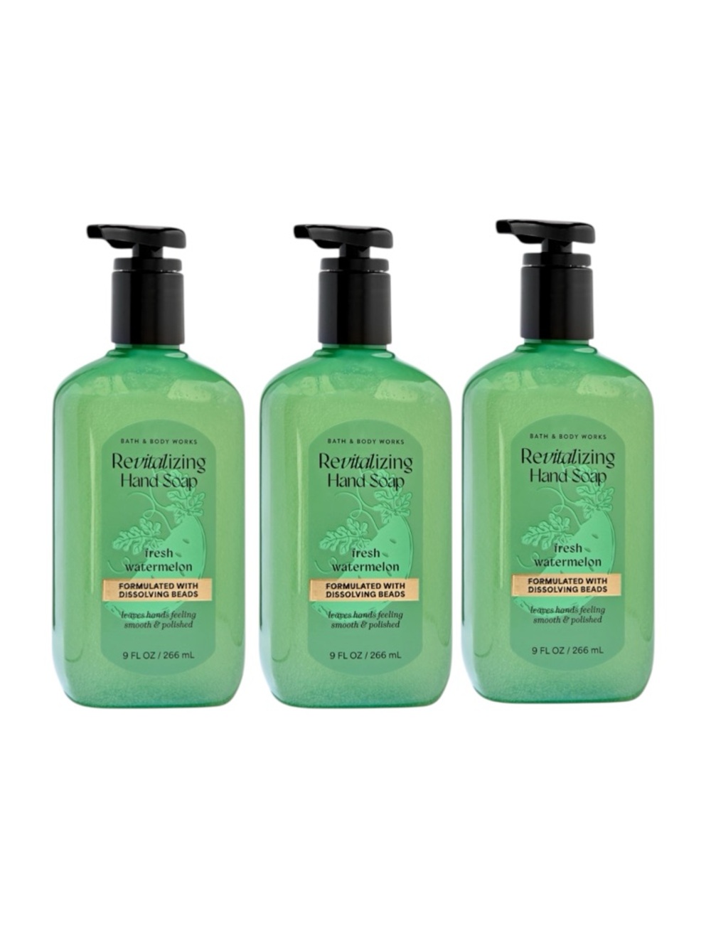 NEW 3-Pc Bath & Body Works 2026 FRESH WATERMELON Revitalizing Hand Soap Bundle
